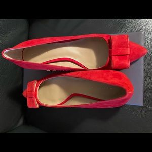 Ann Taylor Payton Suede Bow Pump